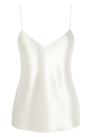 Essentials | The Kate | Silk V-Neck Cami in Ivory — REFINE